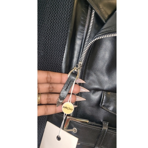 Lane Crawford Toga Crochet Cuff Cardigan Leather J - Picture 8 of 14